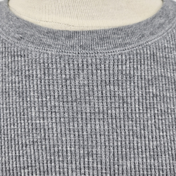 Aritzia Tna Nelson Thermal Shirt Dover Gray Waffle Knit Long Sleeve Top Small - Picture 2 of 9